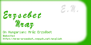 erzsebet mraz business card